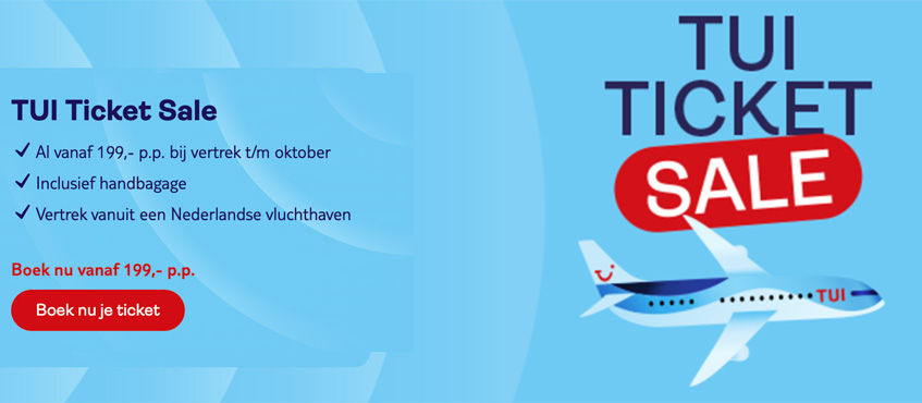 TUI Ticket Sale 2026: Topdeals TUIFly Tickets v.a. 179,-