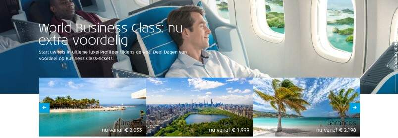 25 geweldige KLM Business Class aanbiedingen v.a. 1.699,-